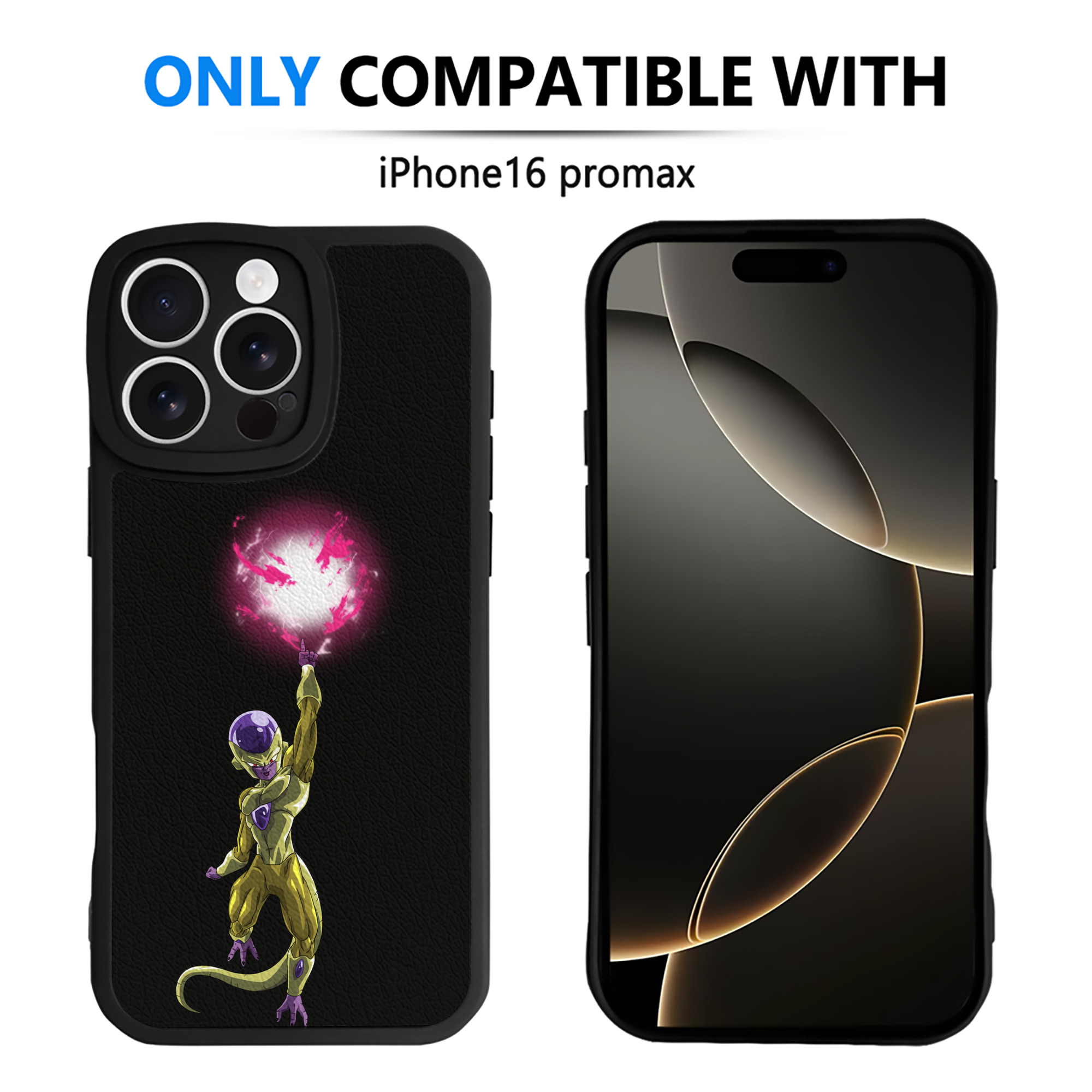 （画像用） ドラゴンボール フリーザ DRAGON BALL Frieza 【iPhone 16シリーズ対応】シリコンスマホケース（レザー調） 材質：シリコン